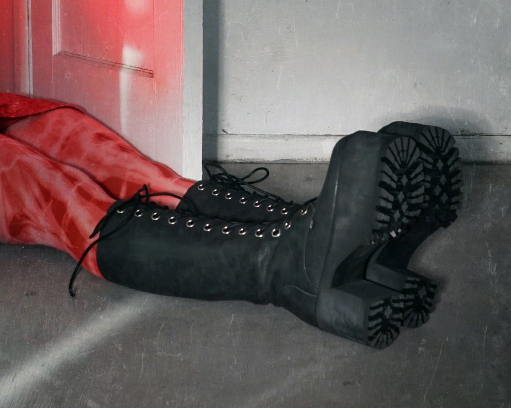 A9649L Distressed Knee-High Nosebleed Boot - T.U.K. Shoes