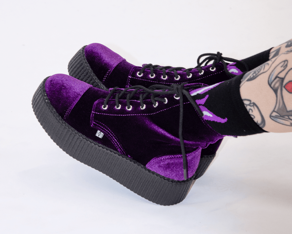 V9656L Violet Velvet Viva Mondo Boot - T.U.K. Shoes