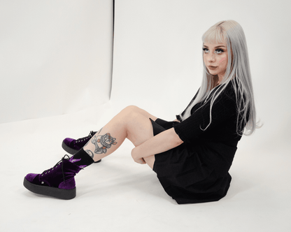V9656L Violet Velvet Viva Mondo Boot - T.U.K. Shoes