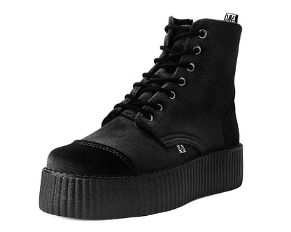 V9758L Black Velvet 7-Eye Viva Mondo Boot - T.U.K. Shoes