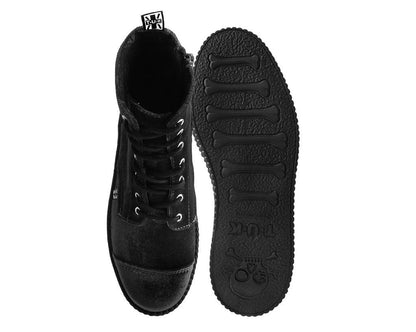 V9758L Black Velvet 7-Eye Viva Mondo Boot - T.U.K. Shoes