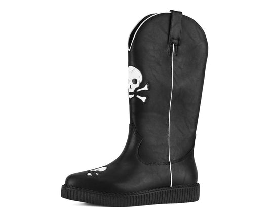 A3439 Black Skull Western Creeper Boot - T.U.K. Shoes