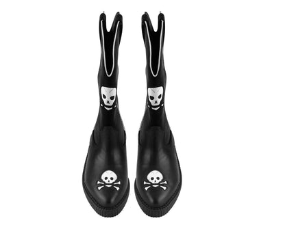 A3439 Black Skull Western Creeper Boot - T.U.K. Shoes