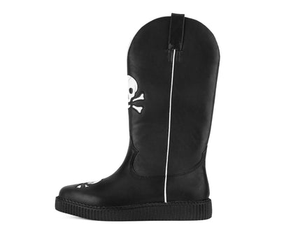 A3439 Black Skull Western Creeper Boot - T.U.K. Shoes