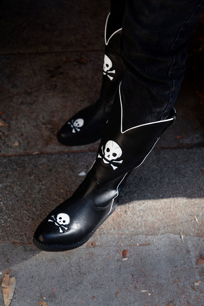 A3439 Black Skull Western Creeper Boot - T.U.K. Shoes