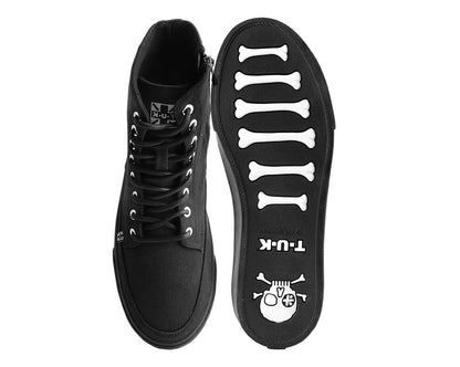 A3093 Black Canvas 8-Eye Sneaker Boot - T.U.K. Shoes