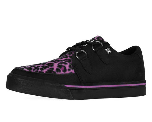 A9483 Black & Pink Leopard Sneaker - T.U.K. Shoes