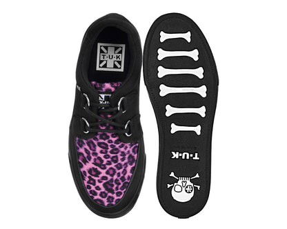 A9483 Black & Pink Leopard Sneaker - T.U.K. Shoes
