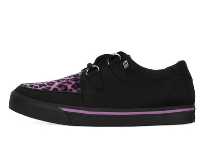 A9483 Black & Pink Leopard Sneaker - T.U.K. Shoes