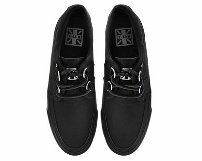 A9486 Black Basic Twill D-Ring Sneaker - T.U.K. Shoes