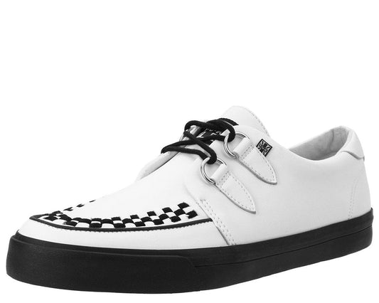 A9179 White Leather D-Ring Sneaker - T.U.K. Shoes