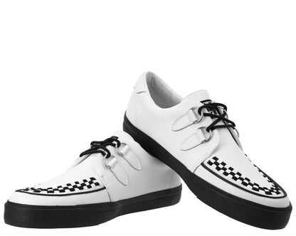 A9179 White Leather D-Ring Sneaker - T.U.K. Shoes