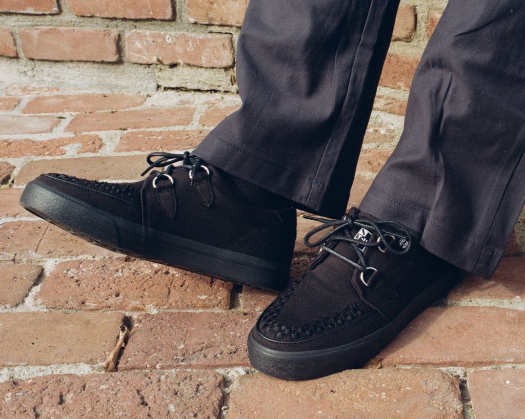 A3226 Black Basic Twill Interlace Sneaker - T.U.K. Shoes