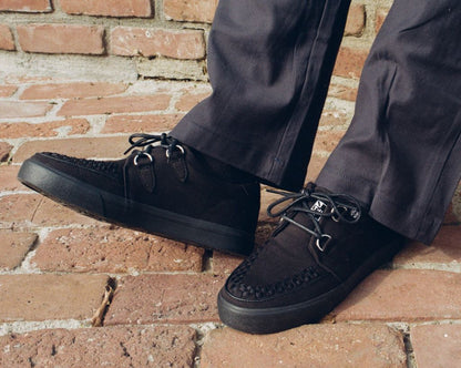A3226 Black Basic Twill Interlace Sneaker - T.U.K. Shoes