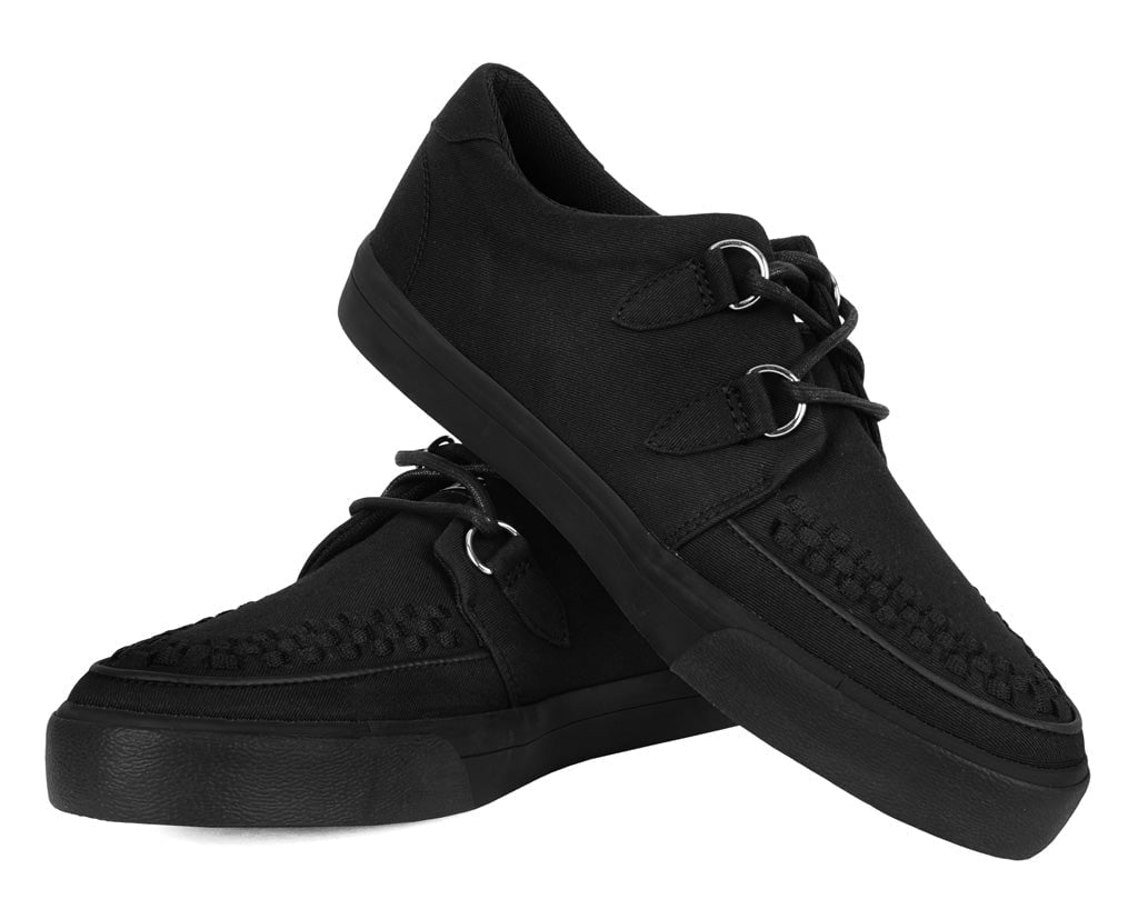 A3226 Black Basic Twill Interlace Sneaker - T.U.K. Shoes