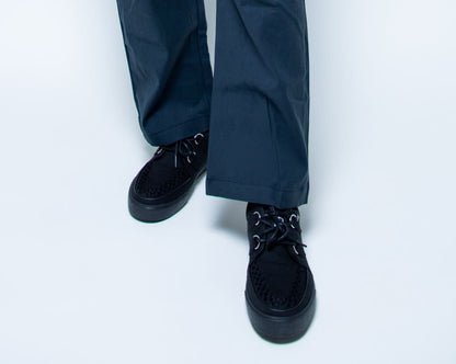 A3226 Black Basic Twill Interlace Sneaker - T.U.K. Shoes