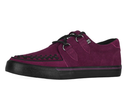 A3432 Burgundy Suede Creeper Sneaker - T.U.K. Shoes