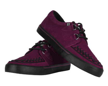 A3432 Burgundy Suede Creeper Sneaker - T.U.K. Shoes