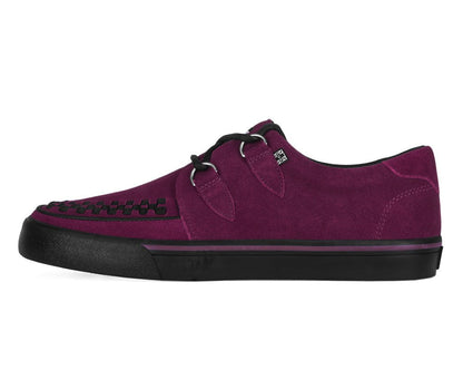 A3432 Burgundy Suede Creeper Sneaker - T.U.K. Shoes