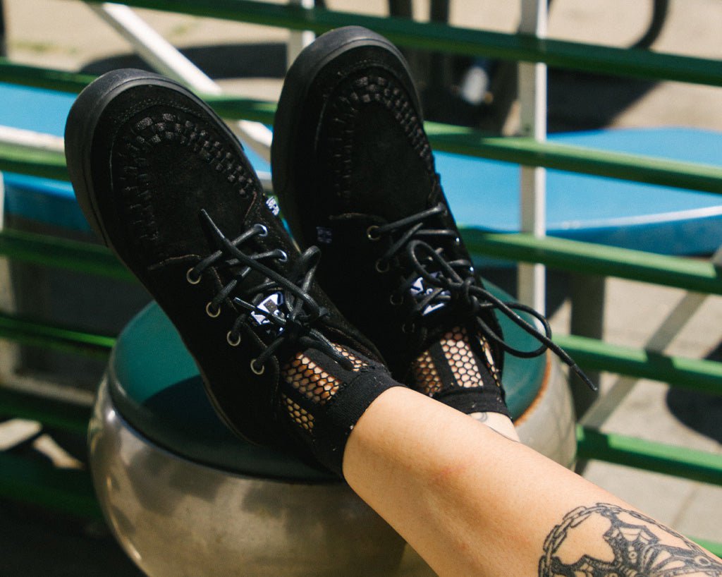 A3153 Black Suede 5-Eye Sneaker - T.U.K. Shoes