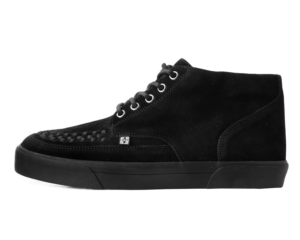A3153 Black Suede 5-Eye Sneaker - T.U.K. Shoes