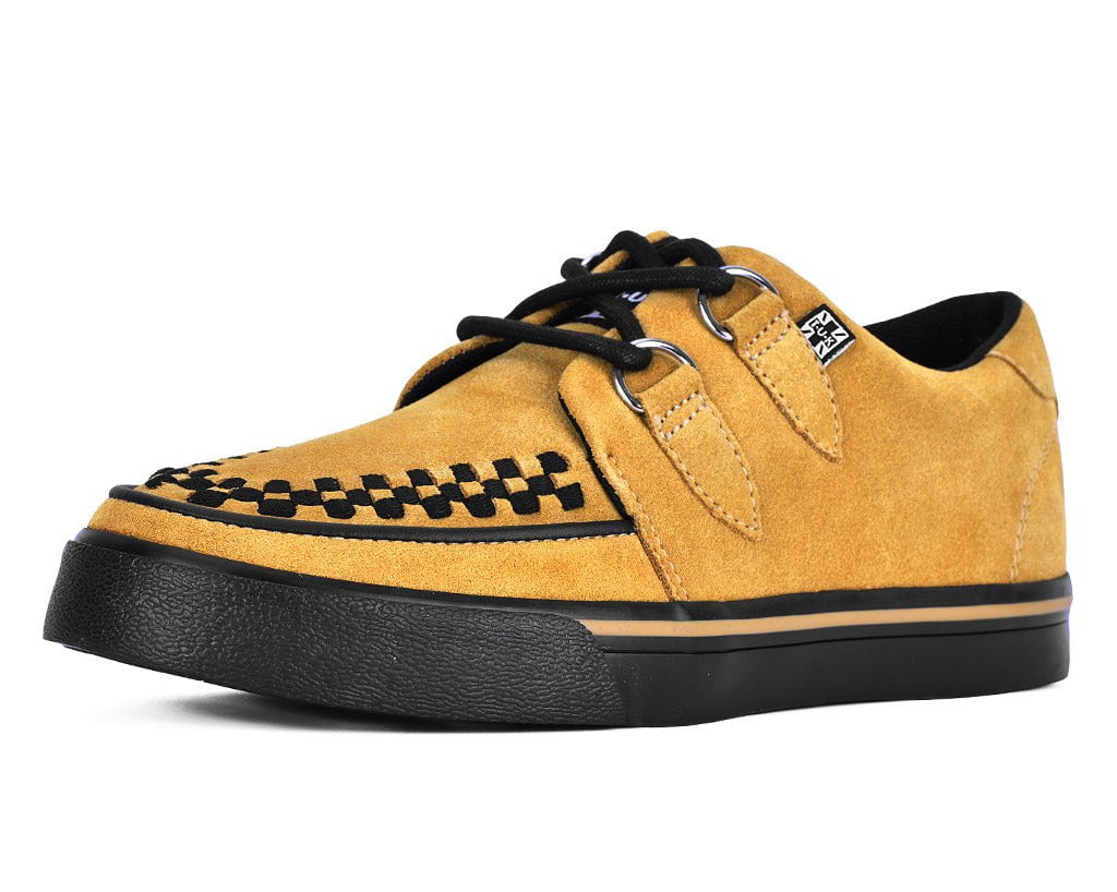 A3329 Mustard Suede Creeper Sneaker - T.U.K. Shoes