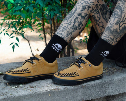 A3329 Mustard Suede Creeper Sneaker - T.U.K. Shoes