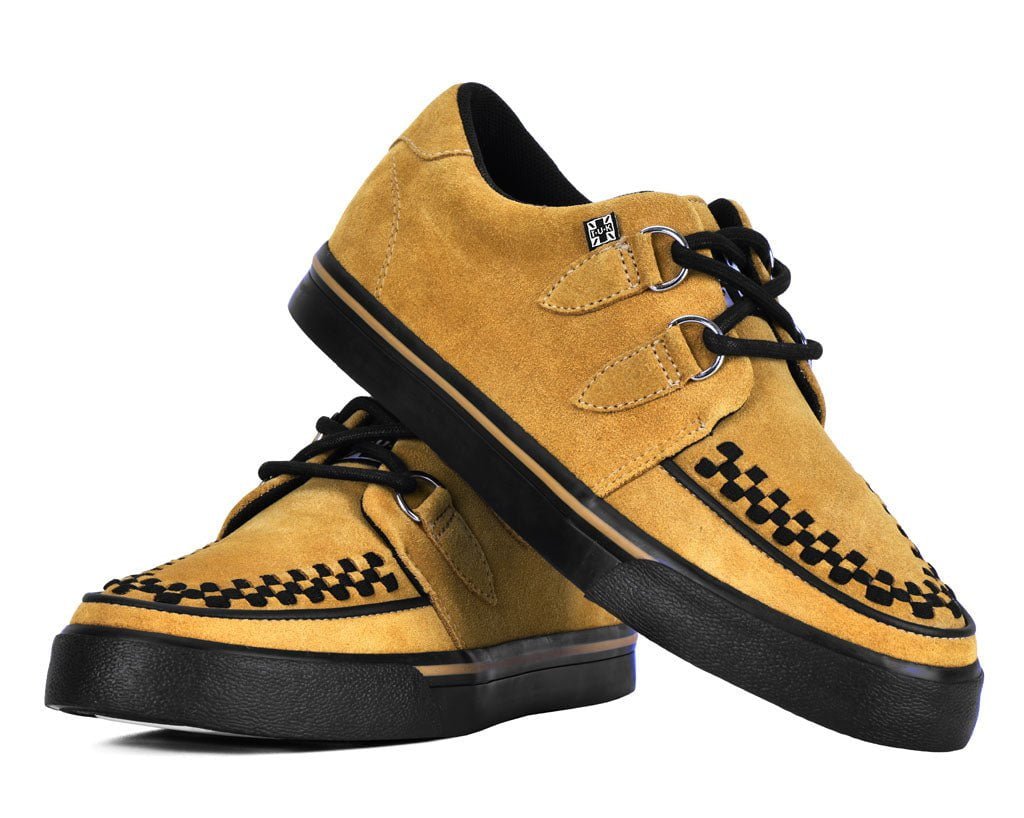 A3329 Mustard Suede Creeper Sneaker - T.U.K. Shoes