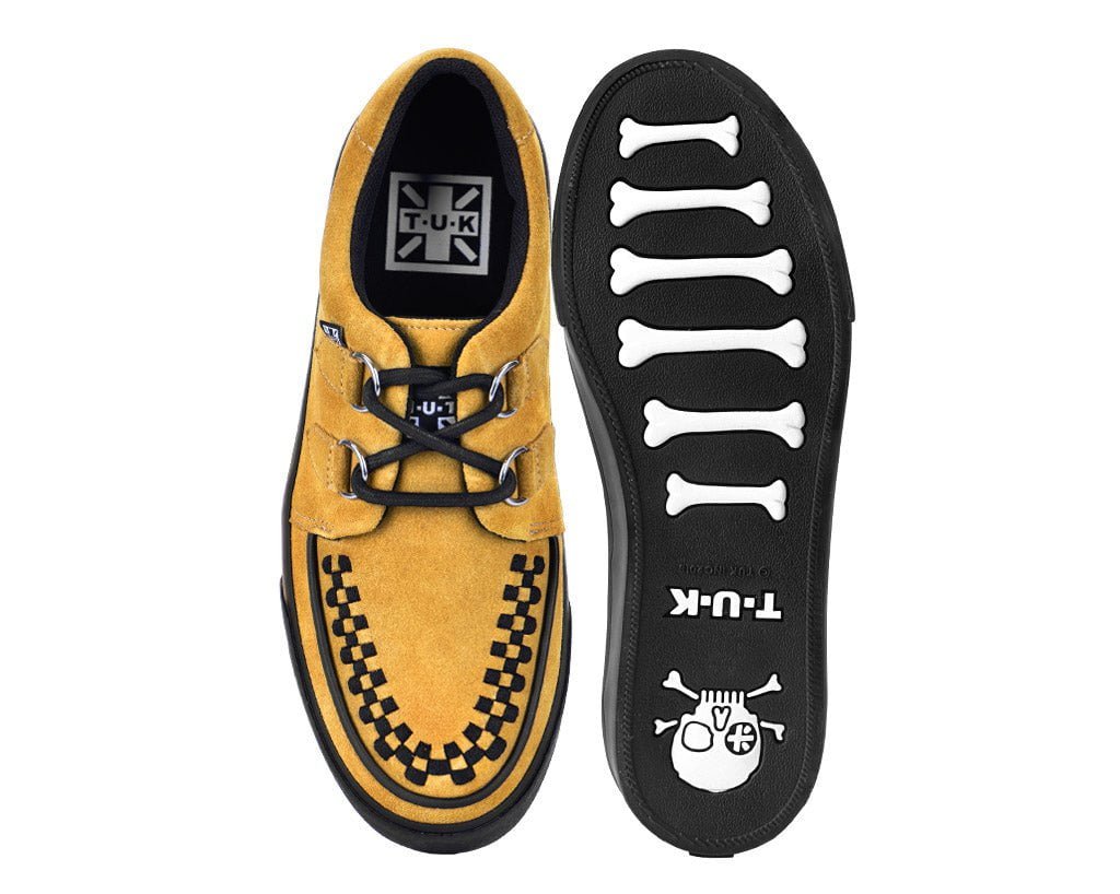 A3329 Mustard Suede Creeper Sneaker - T.U.K. Shoes