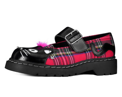 Tartan Punk Rock Kitty Mary Jane - T.U.K. Shoes