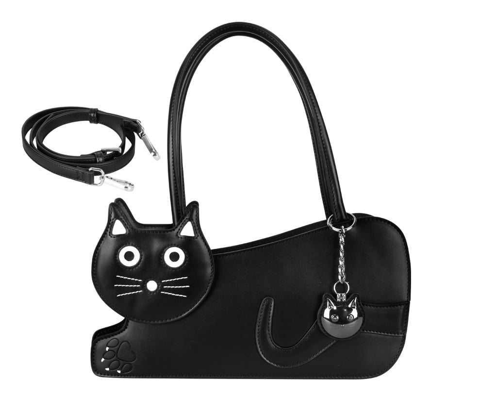 Black TUKSkin Kitty Handbag - T.U.K. Shoes
