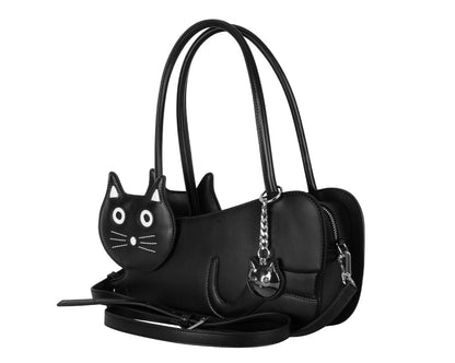Black TUKSkin Kitty Handbag - T.U.K. Shoes