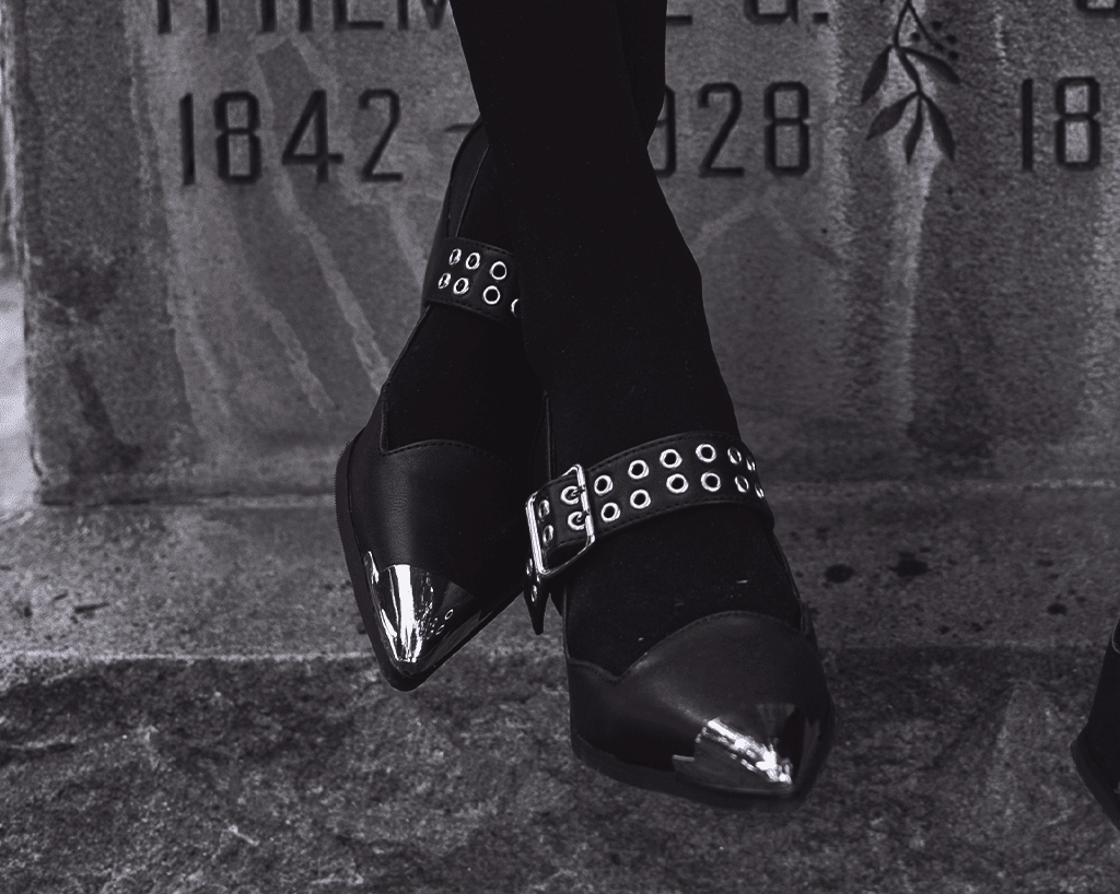A3289L Black TUKskin Cuban Heel Mary Jane - T.U.K. Shoes