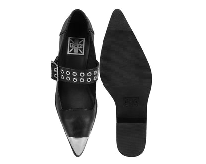 A3289L Black TUKskin Cuban Heel Mary Jane - T.U.K. Shoes