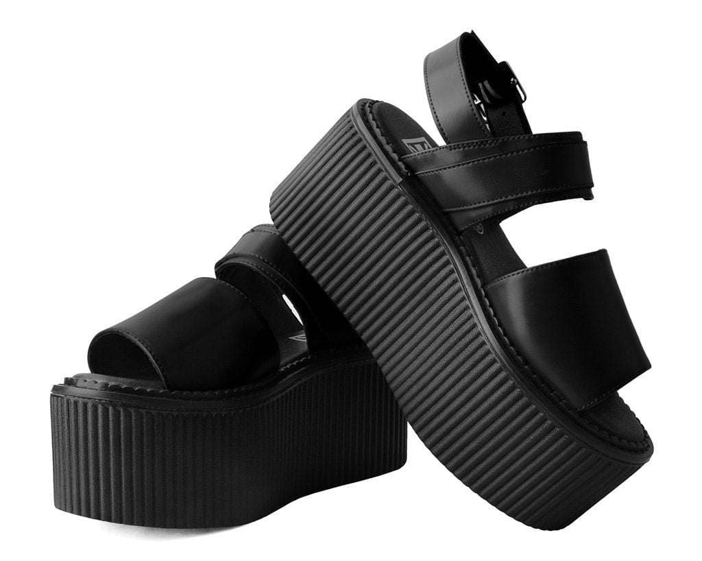S9966L Black Brush-Off Strato Sandal - T.U.K. Shoes