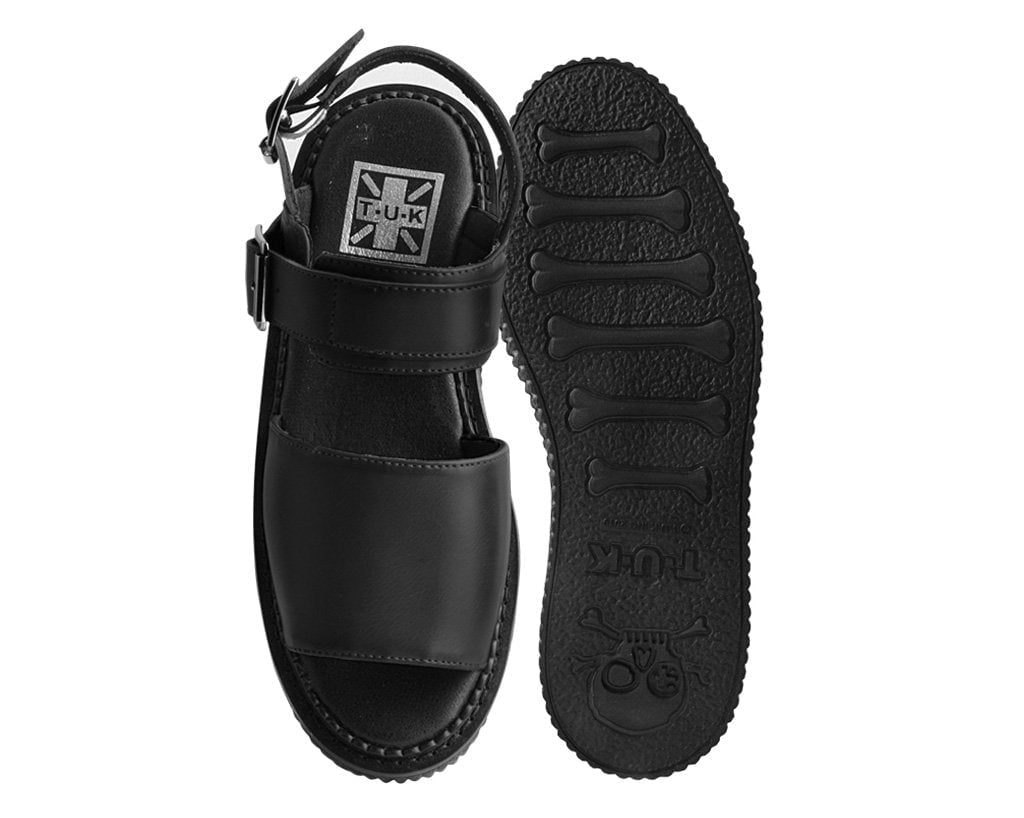 S9966L Black Brush-Off Strato Sandal - T.U.K. Shoes
