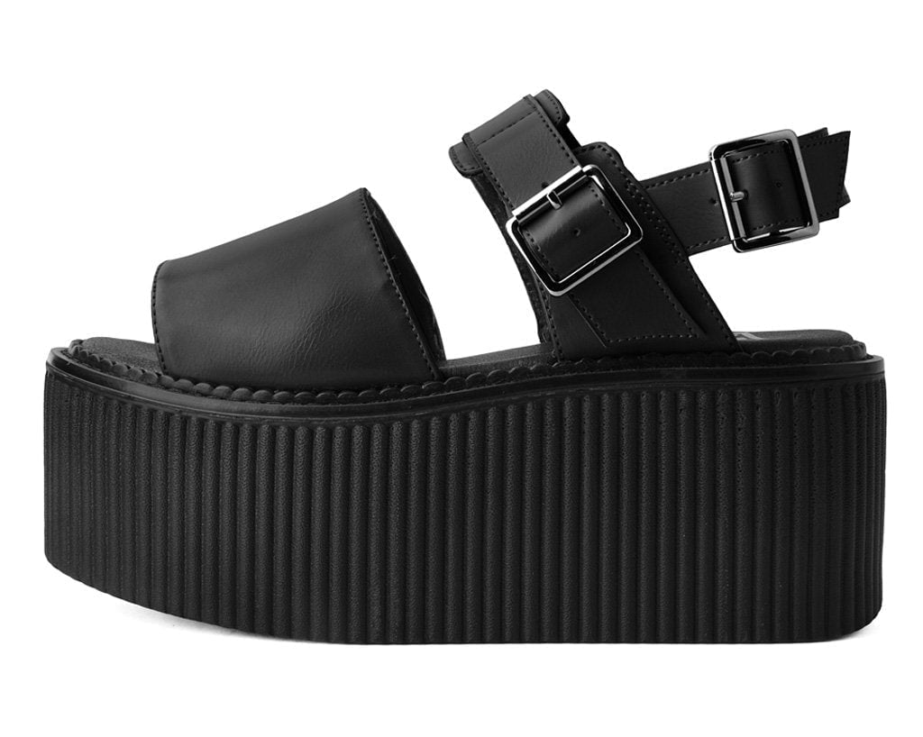 S9966L Black Brush-Off Strato Sandal - T.U.K. Shoes