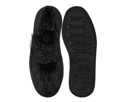 Black Ruffle Mondo Mary Jane - T.U.K. Shoes