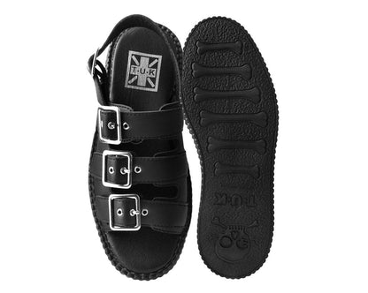 V9880L Black 3-Buckle Mondo Sandal - T.U.K. Shoes