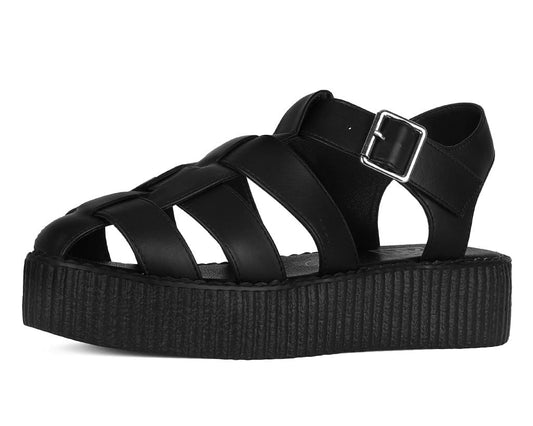 V3381 Black TUKskin Fisherman Mondo Sandal - T.U.K. Shoes