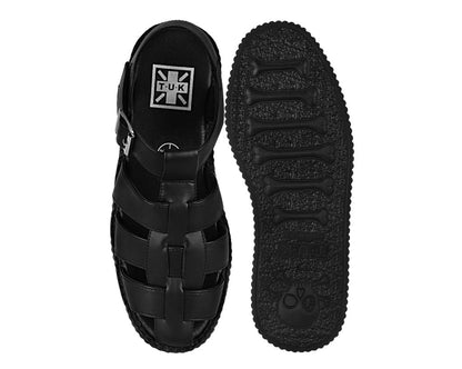 V3381 Black TUKskin Fisherman Mondo Sandal - T.U.K. Shoes