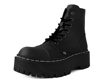 A9890 Black 7-Eye Double Decker Boot - T.U.K. Shoes