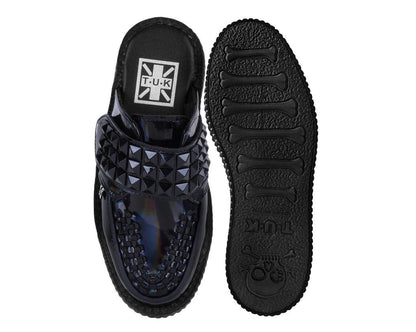 V3261L Black Rainbow Haze Studded Creeper Mule - T.U.K. Shoes