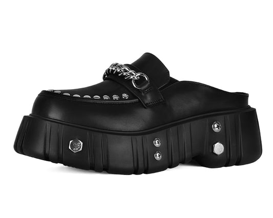 A3380 Black TUKskin Chain Airship Mule - T.U.K. Shoes