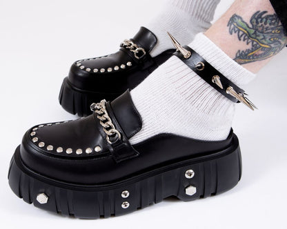 A3380 Black TUKskin Chain Airship Mule - T.U.K. Shoes