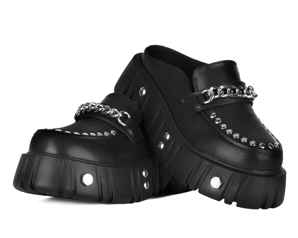 A3380 Black TUKskin Chain Airship Mule - T.U.K. Shoes