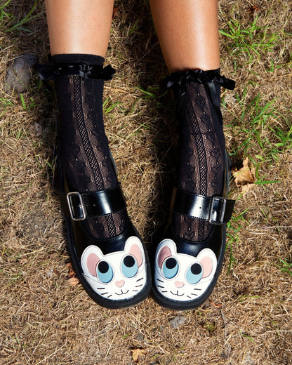 T2362 Black Mouse Mary Jane - T.U.K. Shoes