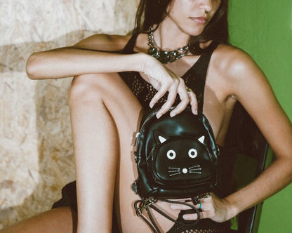BG10 TUKskin Black Kitty MIni Backpack BG10 - T.U.K. Shoes