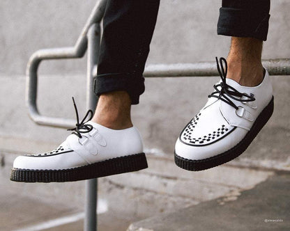 F9673 White TUKskin™ Viva Low Creeper - T.U.K. Shoes