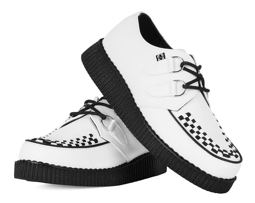 F9673 White TUKskin™ Viva Low Creeper - T.U.K. Shoes